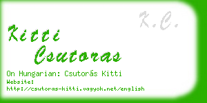 kitti csutoras business card