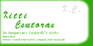 kitti csutoras business card
